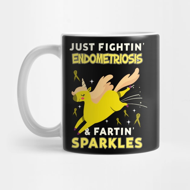 endometriosis funny unicorn farting sparkles by TeesCircle